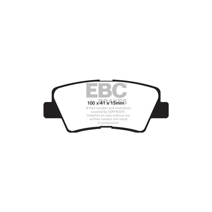 EBC PD01KR854 Hyundai Kia Greenstuff Rear Brake Pad & Plain Disc Kit 2 | ML Performance UK Car Parts
