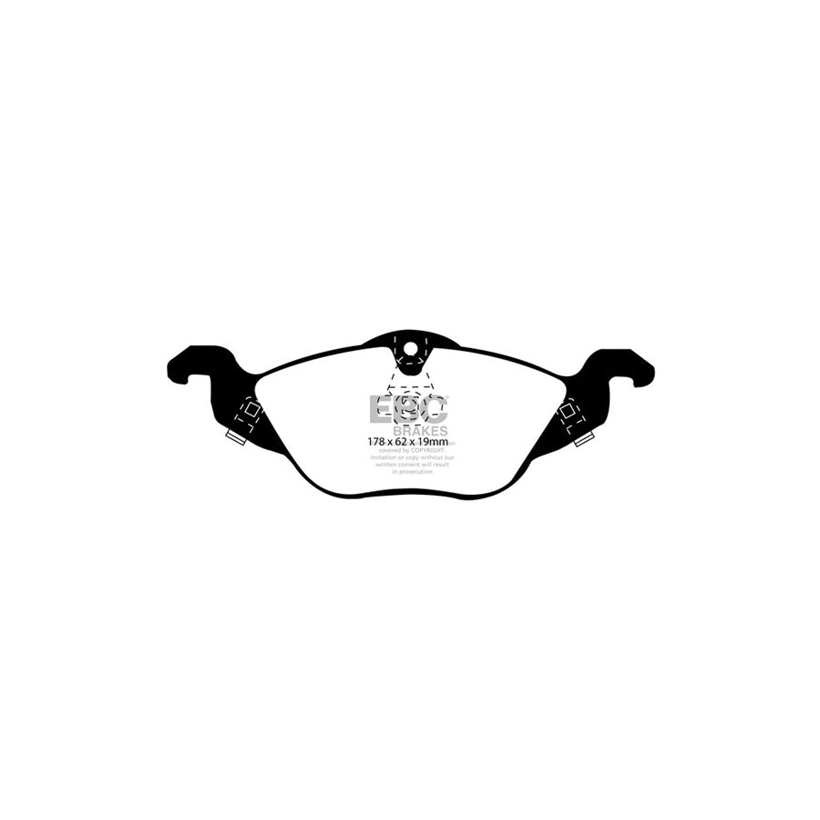 EBC PD06KF473 Opel Astra Greenstuff Front Brake Pad & USR Disc Kit - Bosch/Girling/TRW Caliper 2 | ML Performance UK Car Parts