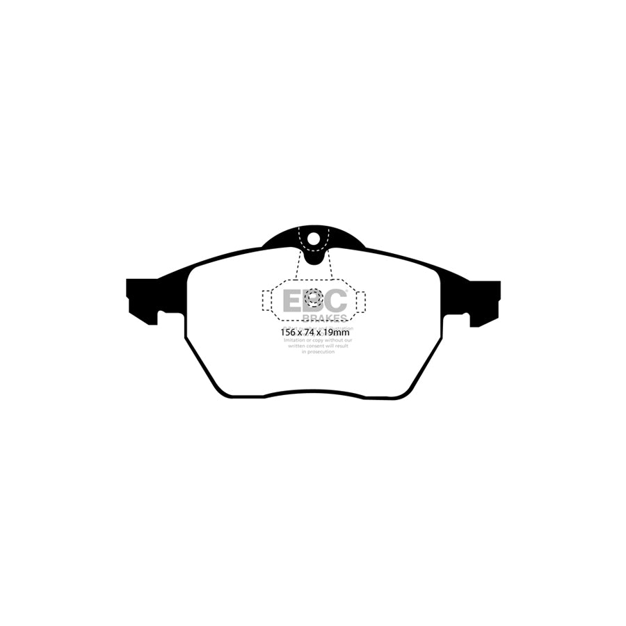 EBC PD06KF475 Opel Saab Vauxhall Greenstuff Front Brake Pad & USR Disc Kit - ATE Caliper (Inc. Calibra, Vectra, 9-5) 2 | ML Performance UK Car Parts