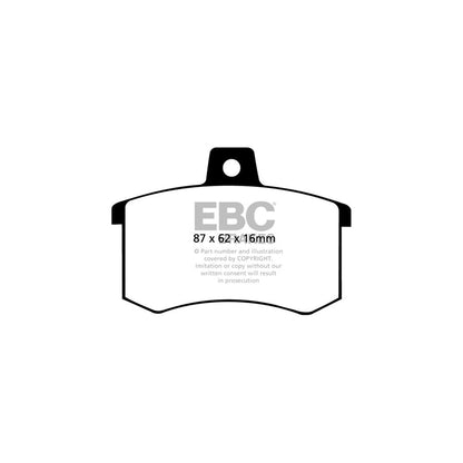 EBC PD06KR043 Audi A4 Greenstuff Rear Brake Pad & USR Disc Kit - Girling/TRW Caliper 2 | ML Performance UK Car Parts