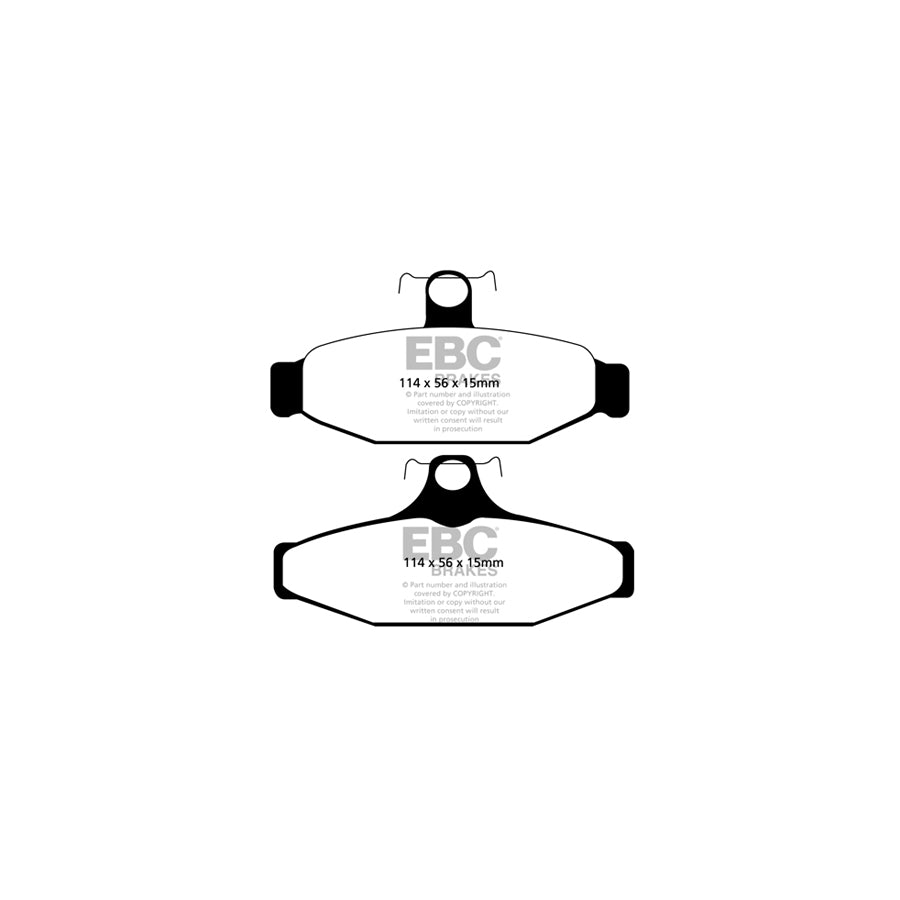 EBC PD02KR139 Chevrolet Corvette C4 Redstuff Rear Brake Pad & Plain Disc Kit 2 | ML Performance UK Car Parts