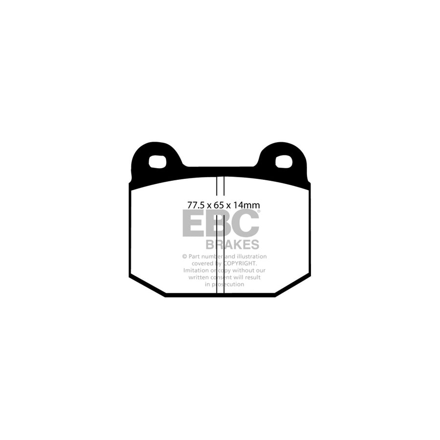 EBC PD06KF487 Opel Vauxhall Greenstuff Front Brake Pad & USR Disc Kit - Brembo Caliper (Inc. Speedster, VX220, VXR220) 2 | ML Performance UK Car Parts