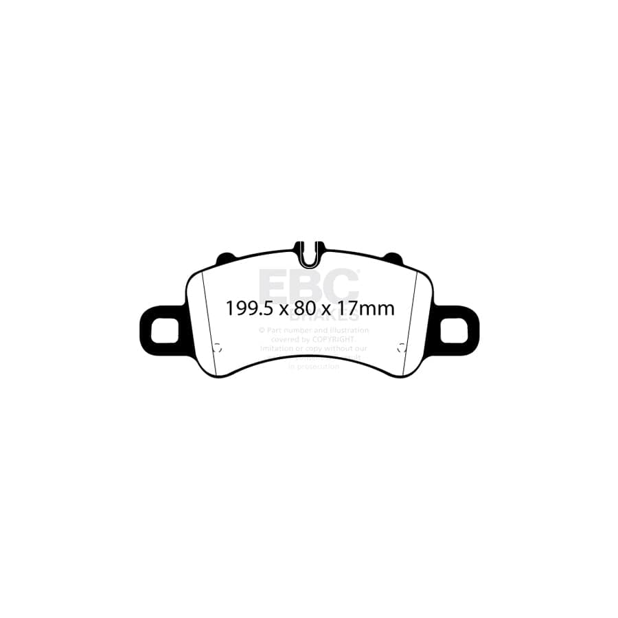 EBC PD02KF630 Porsche Redstuff Front Brake Pad & Plain Disc Kit - Brembo Caliper (Inc. Boxster 718 & Cayman 718) 2 | ML Performance UK Car Parts