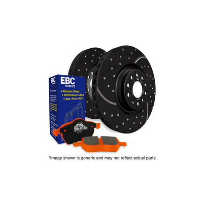 EBC PD15KF839 Aston Martin Daimler Jaguar Orangestuff Front Brake Pad & GD Disc Kit - ATE/Girling/TRW Caliper 1 | ML Performance UK Car Parts