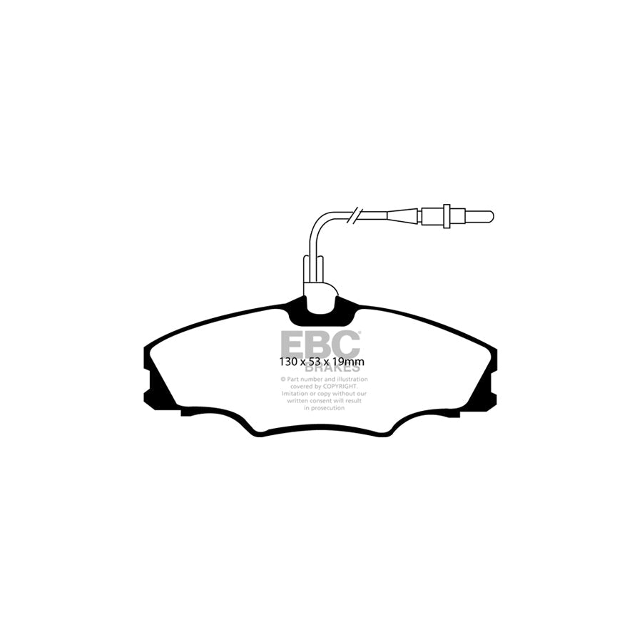 EBC PD06KF503 Peugeot 406 Greenstuff Front Brake Pad & USR Disc Kit - ATE Caliper 2 | ML Performance UK Car Parts
