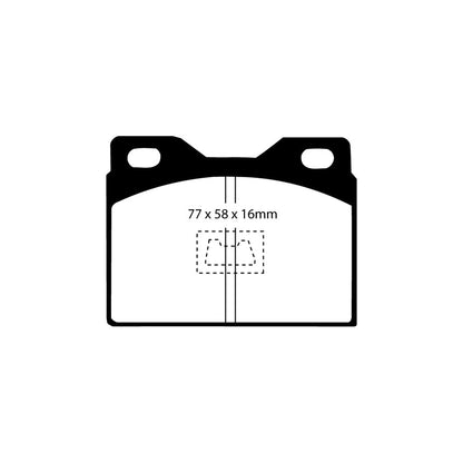 EBC DP2220 Audi Peugeot Porsche Renault Greenstuff Front Brake Pads - ATE Caliper 2 | ML Performance UK Car Parts