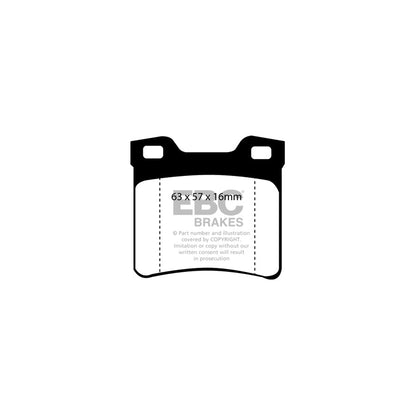 EBC PD06KR317 Peugeot 406 Greenstuff Rear Brake Pad & USR Disc Kit - ATE Caliper 2 | ML Performance UK Car Parts