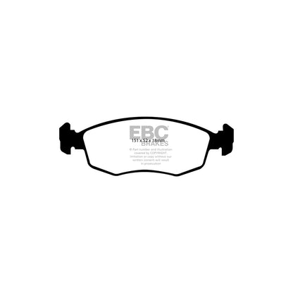 EBC PD06KF233 Fiat Punto Greenstuff Front Brake Pad & USR Disc Kit - TRW Caliper 2 | ML Performance UK Car Parts