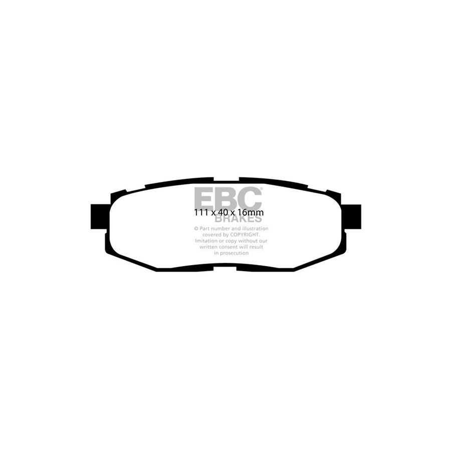 EBC PD03KR807 Subaru Forester Yellowstuff Rear Brake Pad & Plain Disc Kit 2 | ML Performance UK Car Parts