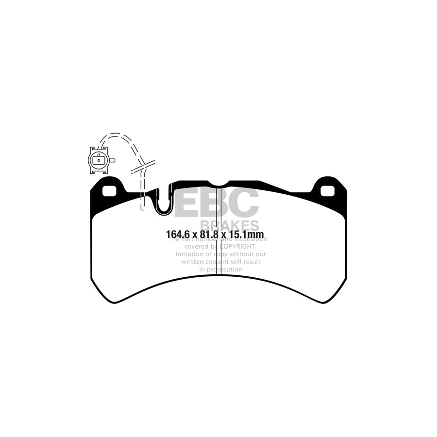 EBC DP42355R Maserati Yellowstuff Front Brake Pads - Brembo Caliper (Inc. Ghibli M157 & Quattroporte M156) 2 | ML Performance UK Car Parts