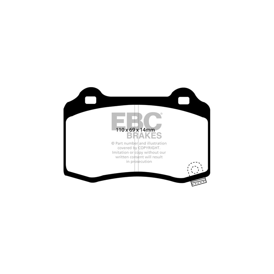 EBC PD03KR814 Tesla Yellowstuff Rear Brake Pad & Plain Disc Kit - Brembo Caliper (Inc. Model S & Model X) 2 | ML Performance UK Car Parts