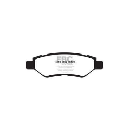 EBC PD03KR820 Cadillac Saab Yellowstuff Rear Brake Pad & Plain Disc Kit (Inc. SRX & 9-4X) 2 | ML Performance UK Car Parts