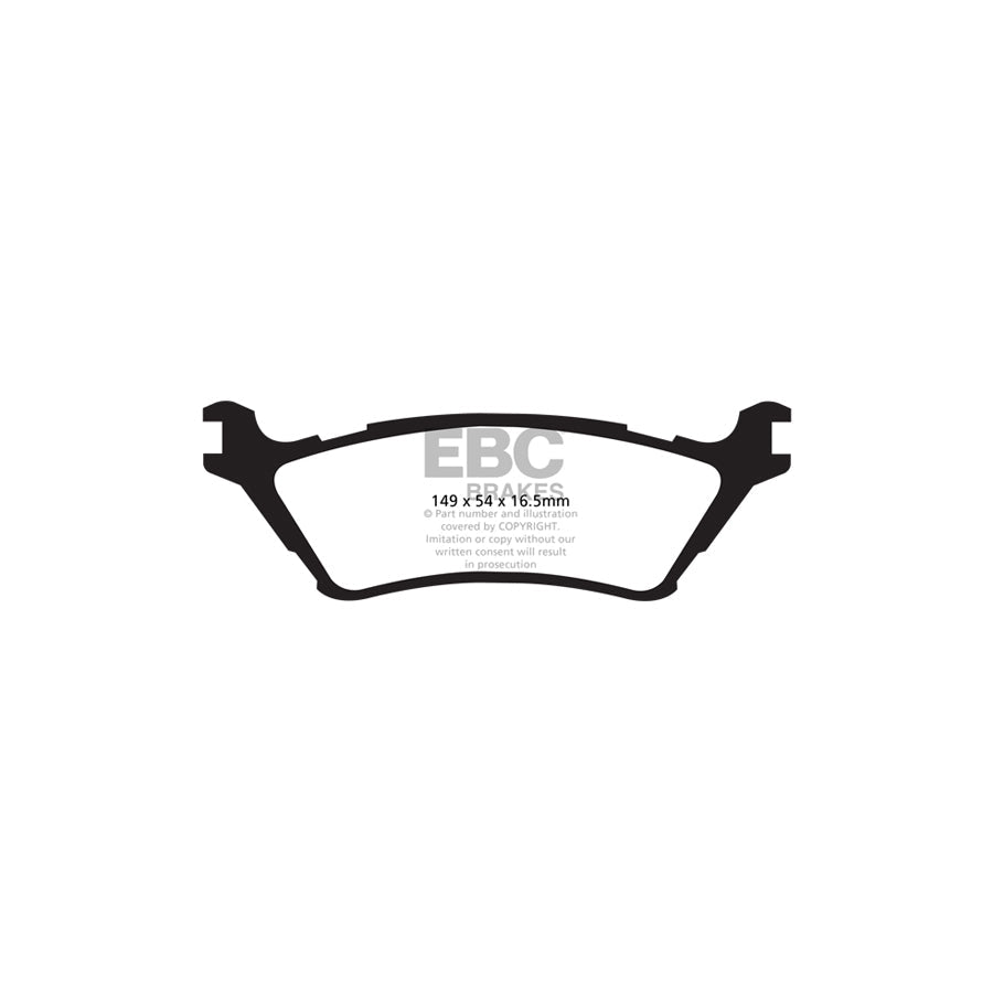 EBC PD03KR827 Ford F-150 Yellowstuff Rear Brake Pad & Plain Disc Kit 2 | ML Performance UK Car Parts