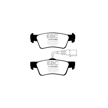 EBC PD03KR830 VW Yellowstuff Rear Brake Pad & Plain Disc Kit - ATE Caliper (Inc. Caravelle, Touareg, Transporter) 2 | ML Performance UK Car Parts