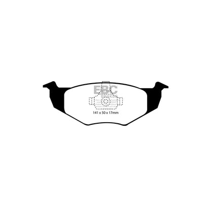 EBC PD06KF542 Seat VW Greenstuff Front Brake Pad & USR Disc Kit (Inc. Arosa, Lupo, Polo) 2 | ML Performance UK Car Parts