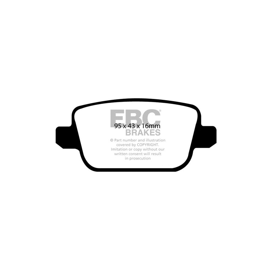 EBC PD03KR834 Volvo Yellowstuff Rear Brake Pad & Plain Disc Kit - TRW Caliper (Inc. S80 Mk2, V70 Mk3, XC70 Mk2) 2 | ML Performance UK Car Parts