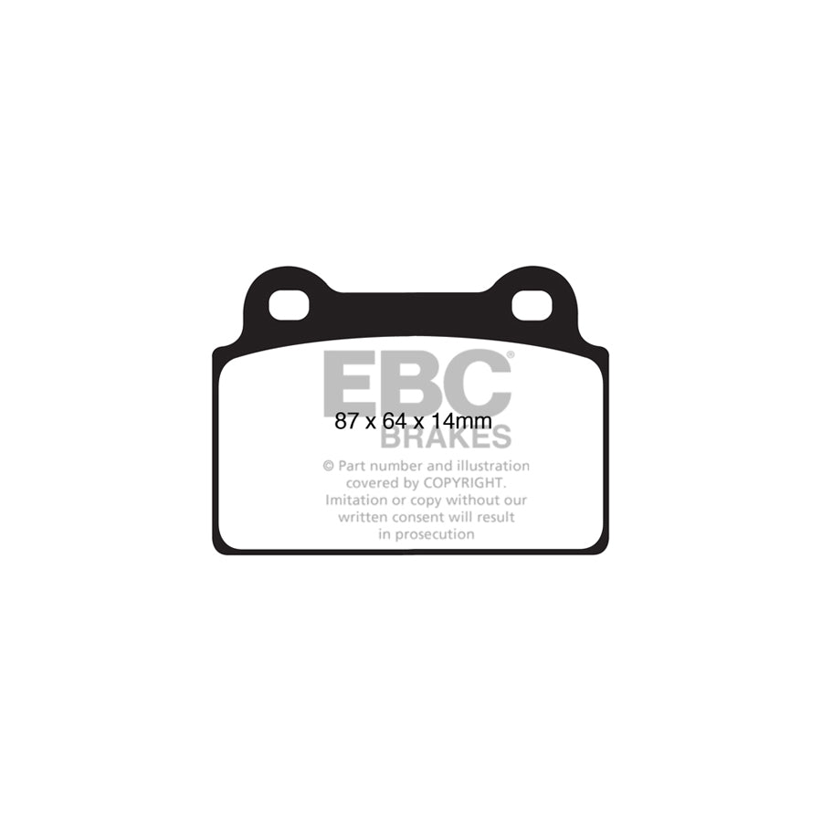 EBC PD03KR839 Mitsubishi Lancer Evo 10 Yellowstuff Rear Brake Pad & Plain Disc Kit - Brembo Caliper 2 | ML Performance UK Car Parts