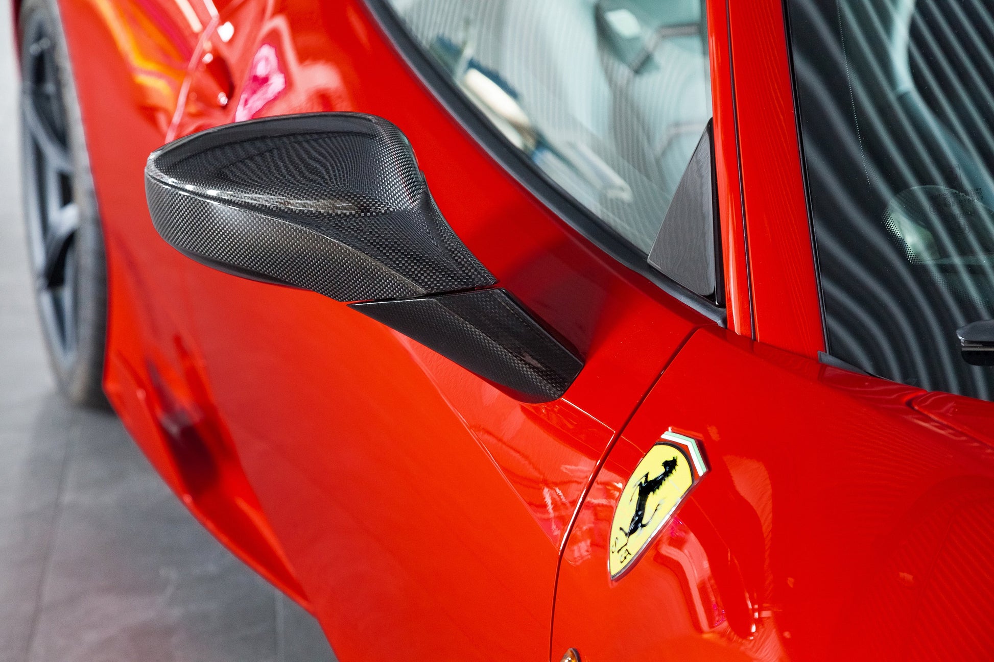 Capristo 03FE00410005LM Ferrari 458 Carbon Mirror Cases (Matte) 