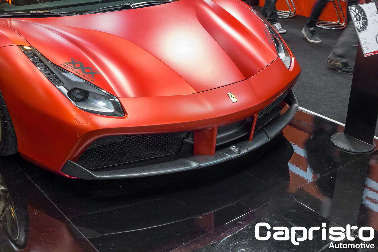 Capristo 03FE08710007LG Ferrari 488 Carbon Front Spoiler 