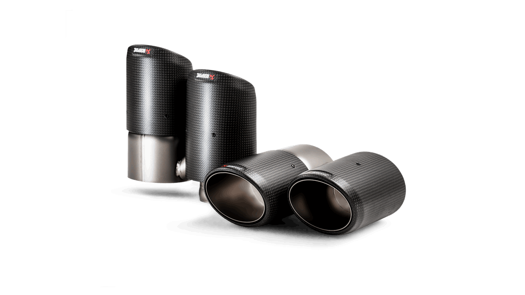 AkrapovicPorsche 536 Cayenne Carbon Tail Pipe Set (Inc. Cayenne, Cayenne S, Turbo & Coupe Turbo S E-Hybrid) - Supercar Parts UK