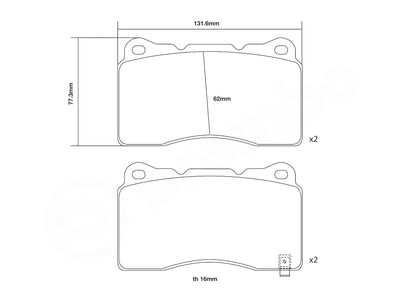 BREMBO 07.B314.48 High Performance Front Brake Pad Set - Supercar Parts UK