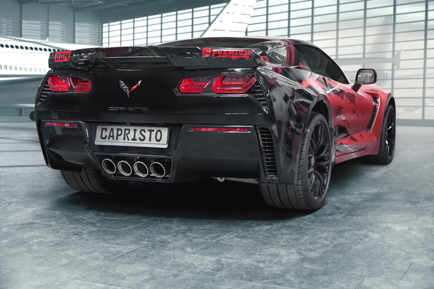 Capristo 02CH09003001 Chevrolet Corvette (C7) Stingray/Z06 Valved Exhaust with Post Cat Spare Pipes (CES3) 