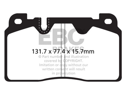 EBC Audi Prosche C7 B8 Greenstuff 2000 Series Sport Front Brake Pads - Brembo Caliper (C7 A6, C7 A7, B8 Q5 & 95B Macan) - ML Performance UK