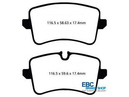 EBC Audi Porsche Street and Track Rear Brake Pads - TRW Caliper (Inc. C7 A6, C7 A7, D4 A8 & 95B Macan) | ML Performance UK