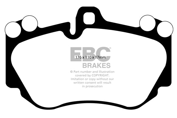 EBC Audi Lamborghini Redstuff Sport Front Brake Pads - Brembo Caliper (D3 A8 & Murcielago) | ML Performance UK