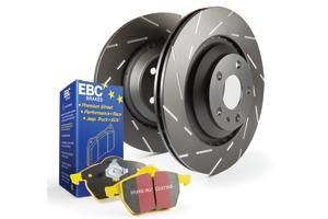 EBC Audi Porsche Volkswagen Yellowstuff 4000 Series Rear Sport Brake Pads & USR Slotted Discs Kit - Brembo Caliper (Inc. 4L Q7, E1 Cayenne, E1 Cayenne GTS  & Touareg) | ML Performance UK