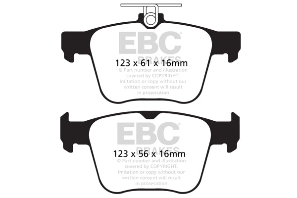 EBC Audi Seat Skoda Volkswagen Yellowstuff 4000 Series Rear Sport Brake Pads & Premium OE Replacement Plain Discs Kit - ATE Caliper (Inc. 8S TT, 7N Alhambra, 3V Superb & MK2 Tiguan) | ML Performance UK