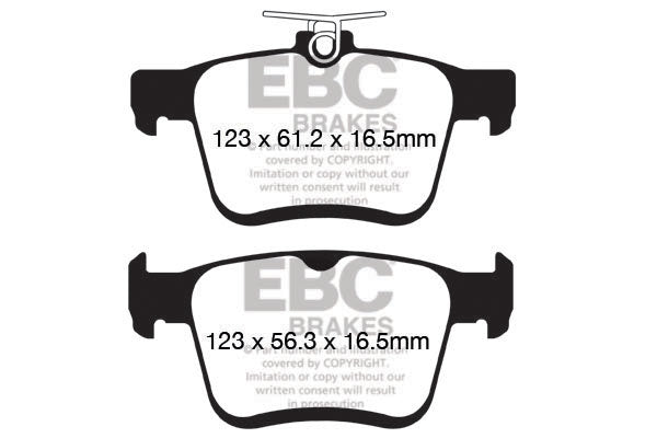 EBC Audi Seat Volkswagen Yellowstuff 4000 Series Rear Sport Brake Pads & Premium OE Replacement Plain Discs Kit - ATE Caliper (Inc. 8S TT, Touran, B8 Arteon & MK7 Golf GTI) | ML Performance UK