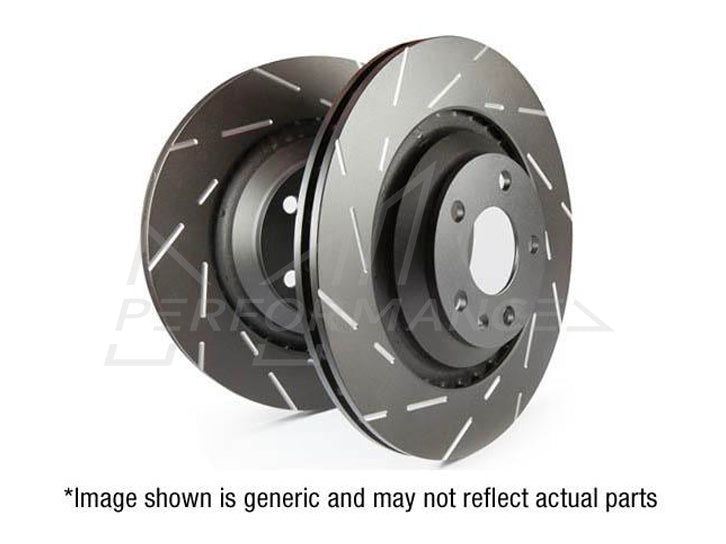 EBC Audi Porsche Volkswagen USR Front Slotted Discs (Pair) - Brembo Caliper (Inc. 4L Q7, E1 Cayenne, E1 Cayenne GTS  &  Touareg 1st Gen) - ML Performance UK
