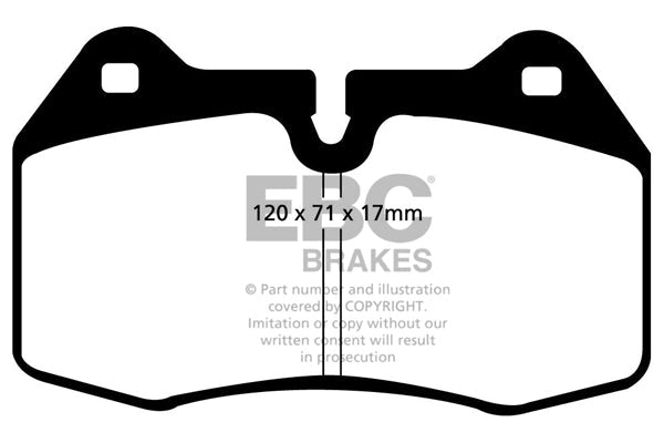 EBC BMW Lamborghini Maserati Nissan Redstuff Sport Front Brake Pads - Brembo Caliper (Inc. E38 725i, Diablo, AM336 Ghibli & R32 Skyline GTR) | ML Performance UK