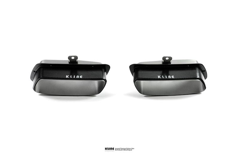 Kline Innovation KL-992TT-CFT Rectangular Carbon Fiber Tips Porsche 992 Turbo