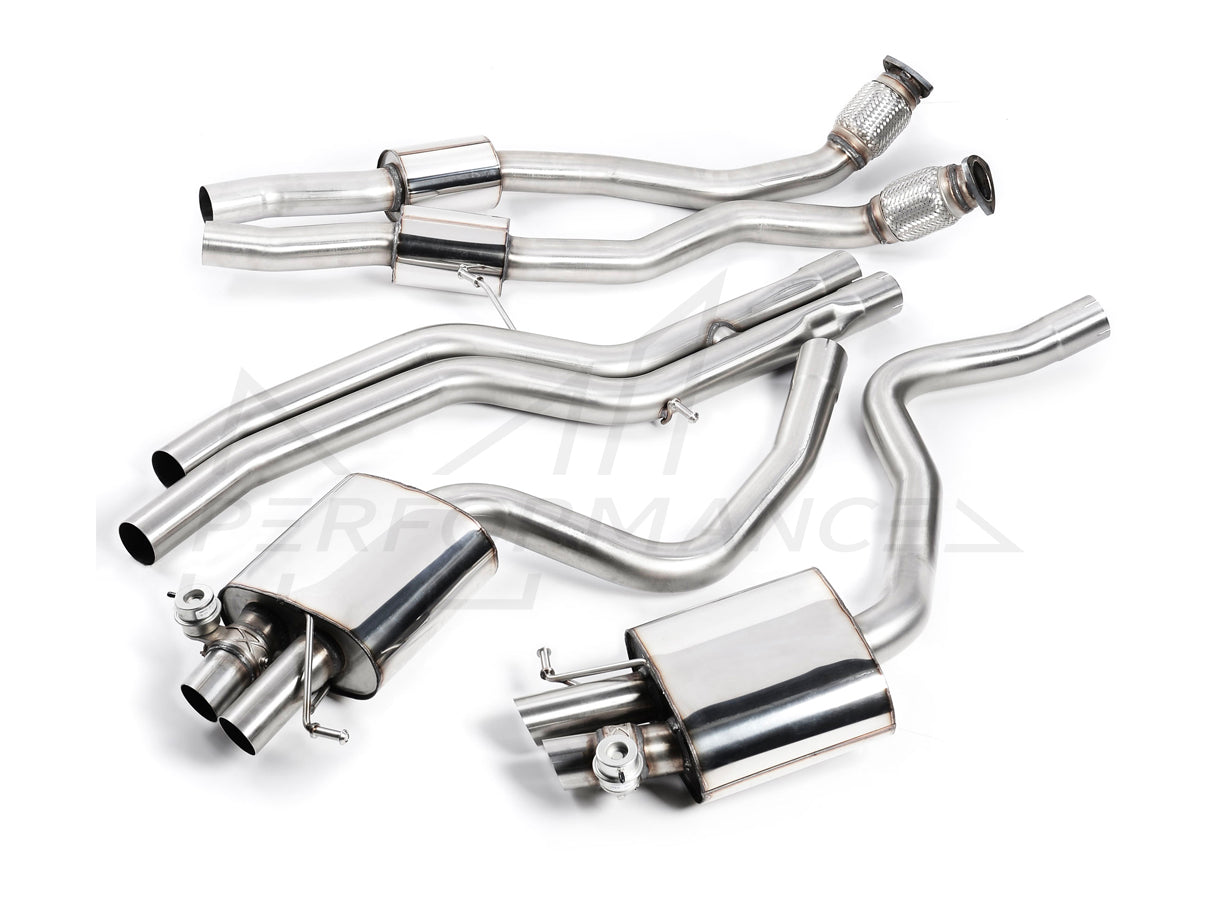 MillTek Audi B8 RS4 Non-Resonated Cat-Back Exhaust - Supercar Parts UK