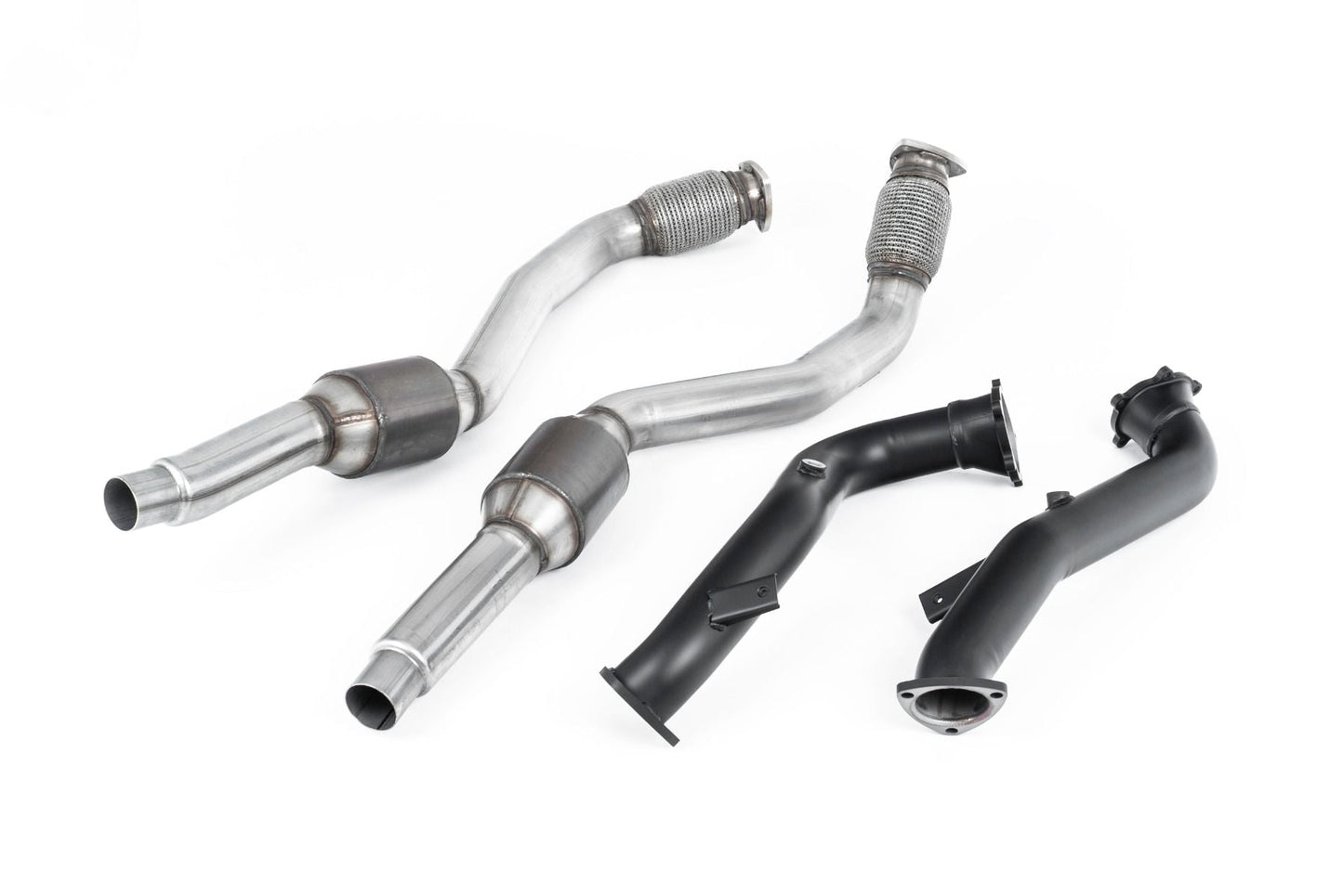 MillTek Audi C7 Large Bore Downpipes with Hi-Flow Sports Catalysts - For OE Cat-Back (Inc. RS6 & S6) - Supercar Parts UK