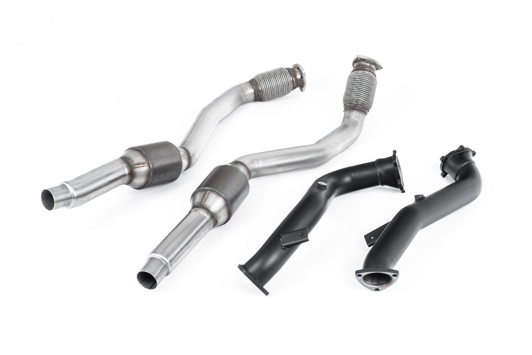 MillTek Audi C7 Large Bore Downpipes with Hi-Flow Sports Catalysts - For OE Cat-Back (Inc. RS6 & S6) - Supercar Parts UK