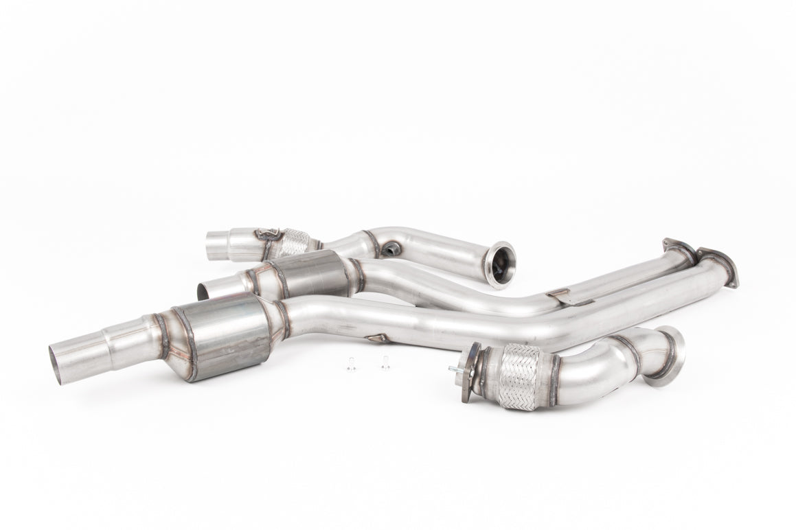Milltek BMW 2 Series F87 M2 Competition Coupé Large Bore Downpipes and Hi-Flow Sports Cats - Supercar Parts UK