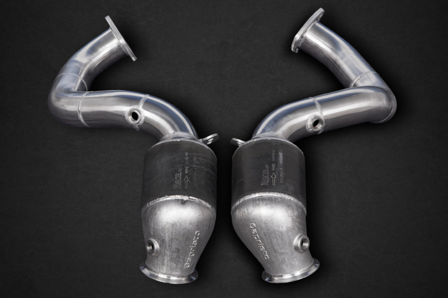 Capristo 02AM05003013 Aston Martin Vantage V12 (AE31) 250 Cell Sports Cat Downpipes (with Heat Blankets) 