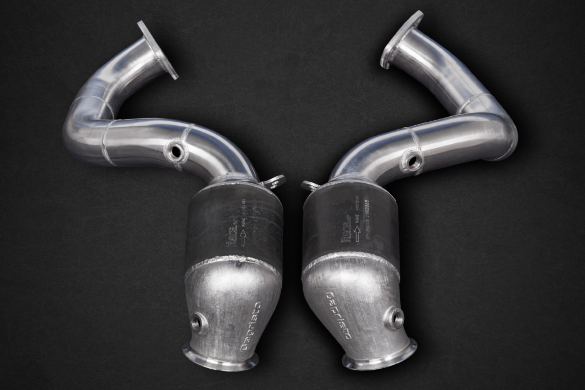 Capristo 02AM05003013 Aston Martin Vantage V12 (AE31) 250 Cell Sports Cat Downpipes (with Heat Blankets) 