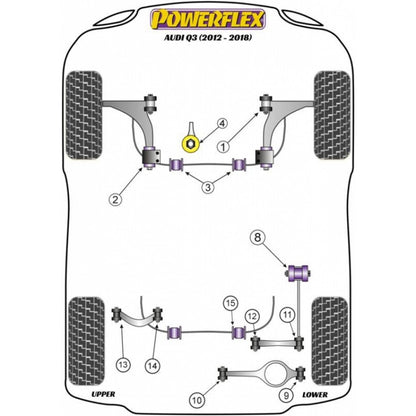 Powerflex Audi Seat Skoda Volkswagen Rear Upper Link Inner Bush (Inc. 8P RS3, 1Z Octavia, B6 Passat & MK5 Golf GTI) | Supercar Parts UK