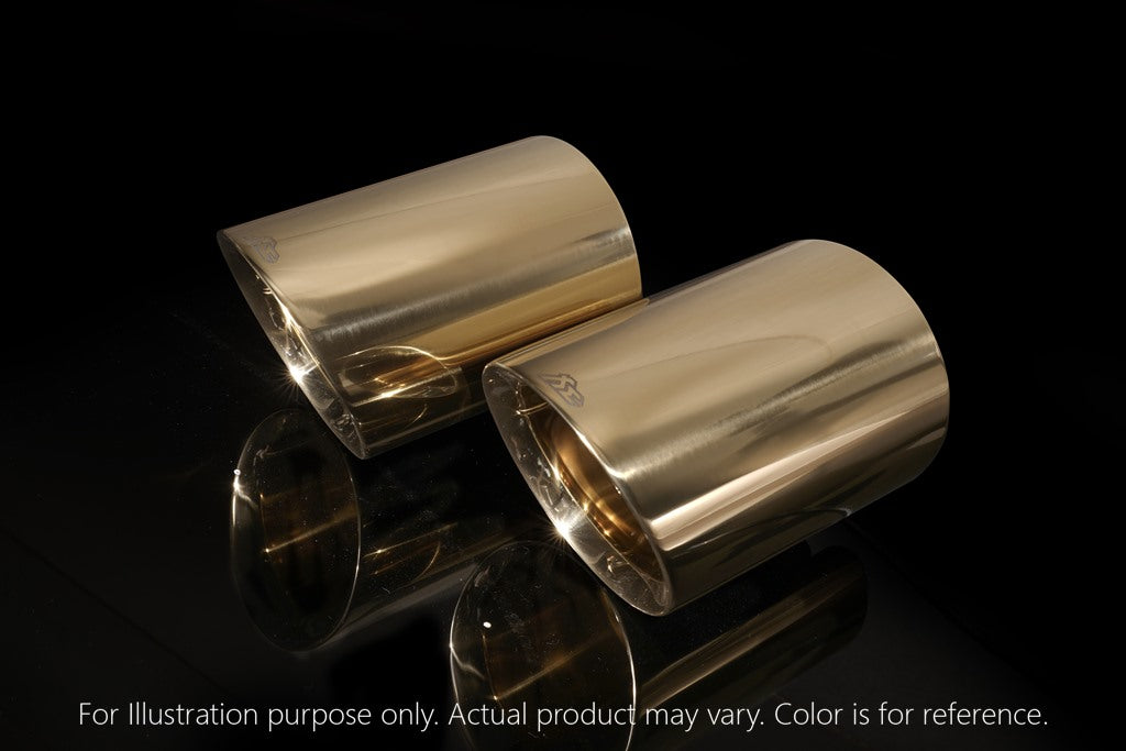 Quad Tips in Gold for Porsche 958 Cayenne / Macan Supercar Parts UK Car Parts