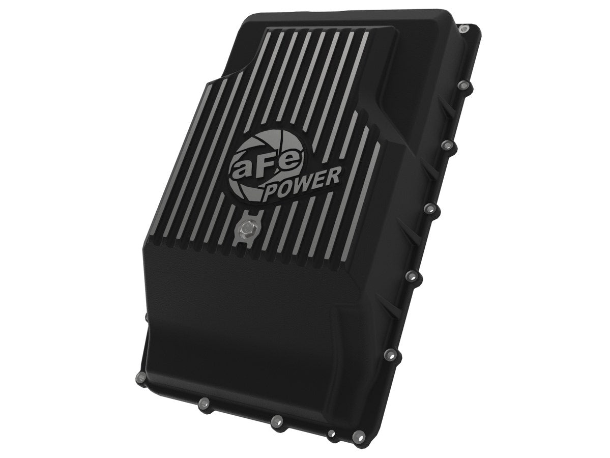 aFe POWER Pro Series Transmission Pan Black w/ Machined Fins | ML Performance Car Parts